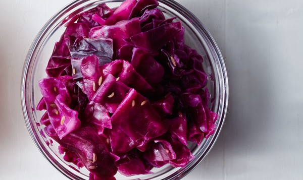 Salted red cabbage