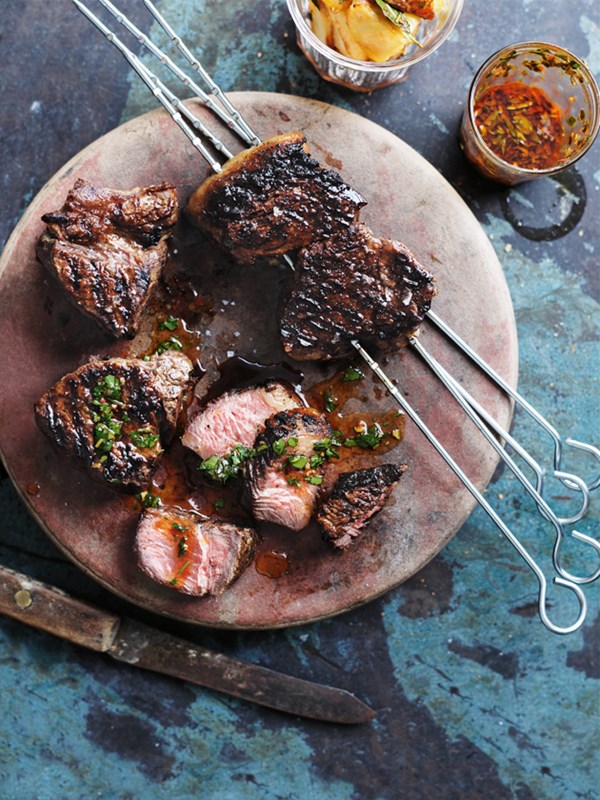 Salted rump steak