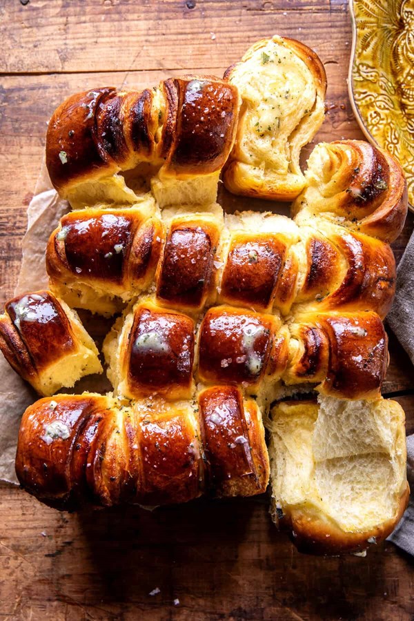 Salted sage honey butter brioche rolls