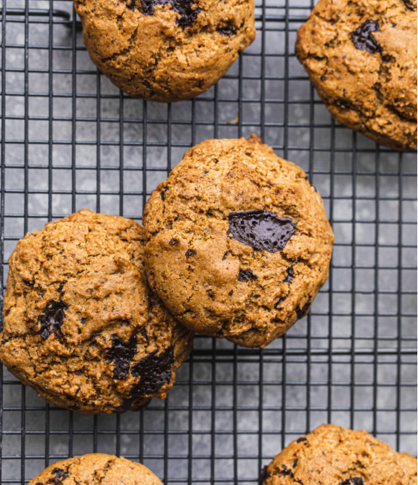 Salted tahini chocolate chip cookies