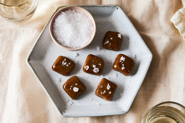 Salted vanilla bean caramels