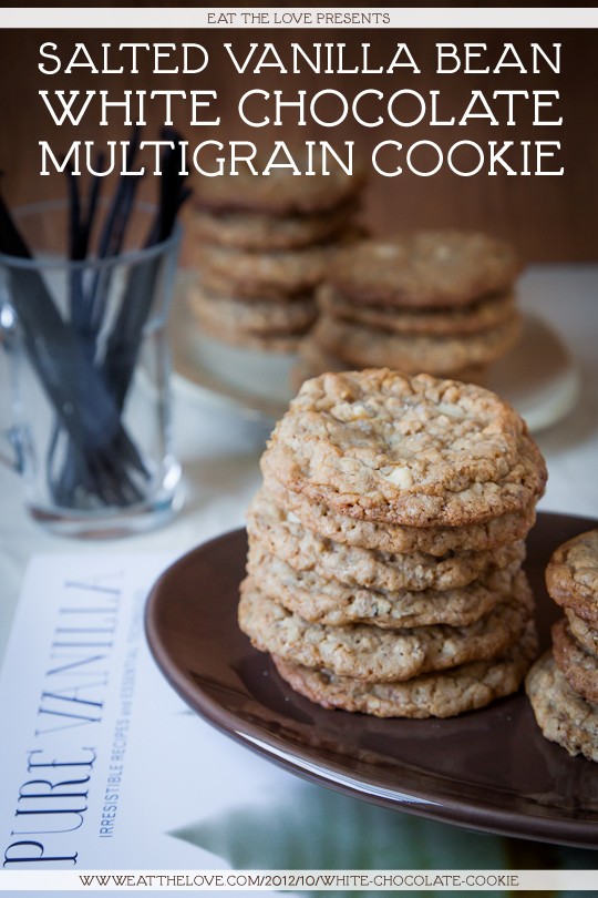 Salted vanilla bean white chocolate multigrain cookie