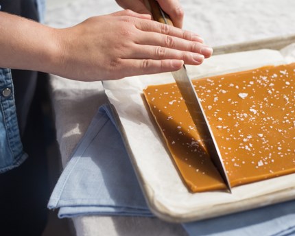 Salted vanilla caramels