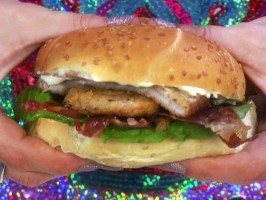 Saltimbocca veal cutlet sandwich