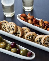 Salty black-and-white sesame cocktail cookies