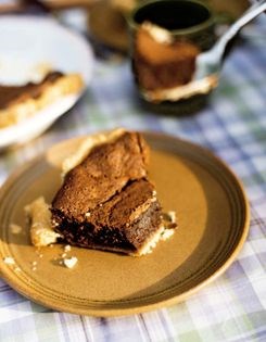 Salty chocolate chess pie