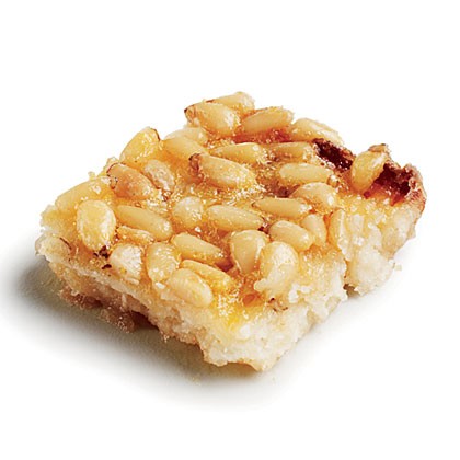Salty-sweet pine nut bars