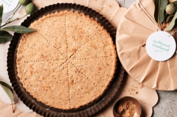 Salty-sweet wattleseed petticoat shortbread