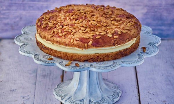 Sam and Sam Clark’s pine nut and rosewater Tropézienne