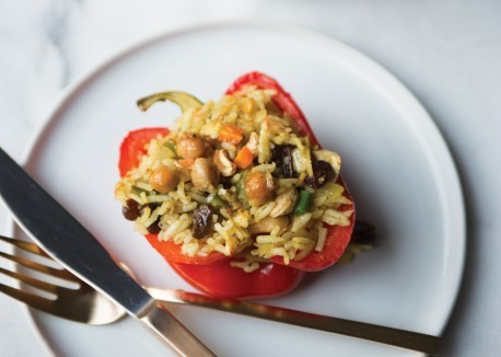 Samosa stuffed peppers