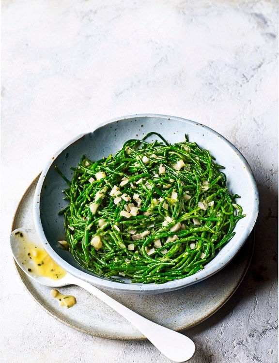 Samphire with beurre blanc