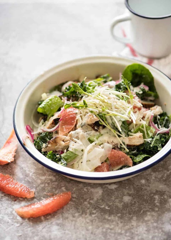 San Fran chicken salad with yoghurt ranch dressing