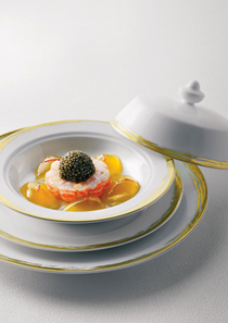 San Remo gamberoni, delicate aspic, caviar