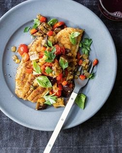 Sand dabs with lemon-caper vinaigrette
