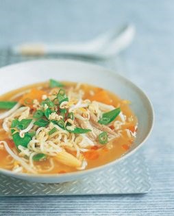 Sapporo-style ramen noodles in soup