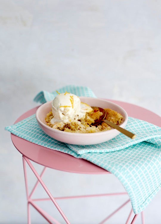 Sara Moulton's creamsicle pudding cake