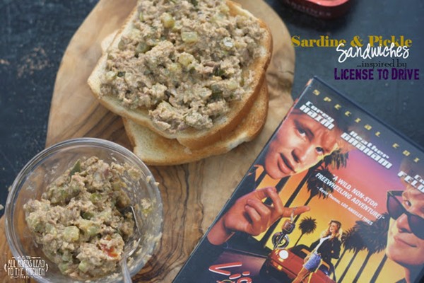 Sardine & pickle sandwiches