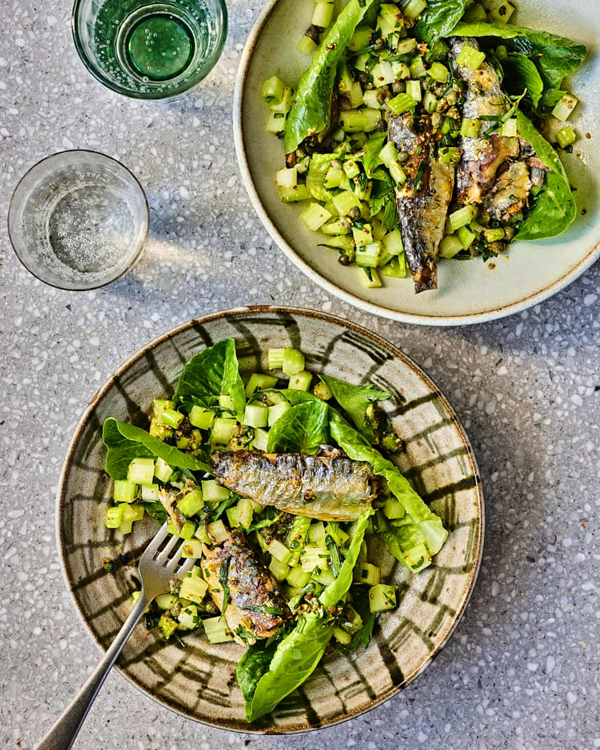Sardine and celery salad