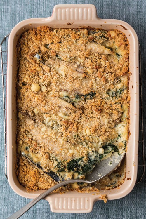 Sardine and Swiss chard gratin