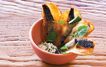 Sardine chips with horseradish cream