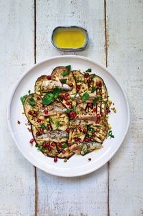 Sardine eggplant braids