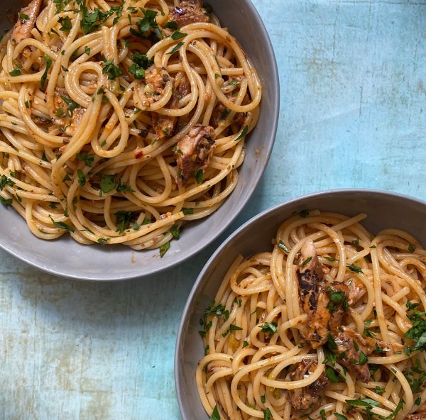 Sardine spaghetti