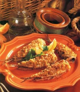 Sardines with walnut and parsley topping
