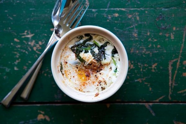 Sardou-inspired egg en cocotte