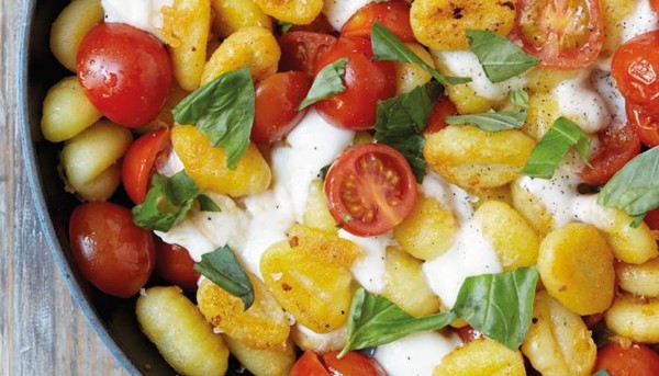 Sasha's hangover cure: fried gnocchi with mozzarella and cherry tomatoes