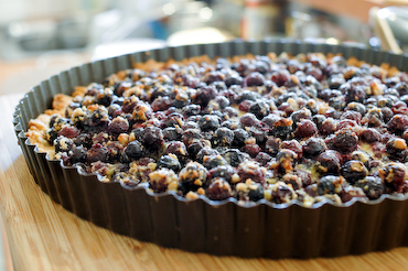Saskatoon berry tart