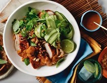 Satay chicken noodle salad