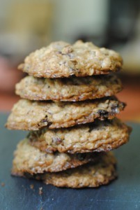 Saucer-size oatmeal cookies