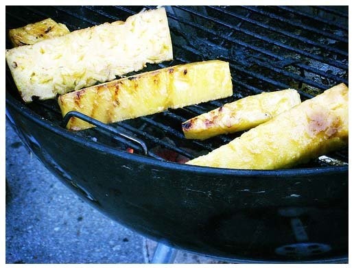 Saucy and sweet grilled pineapple