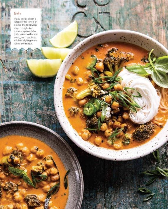 Saucy coconut and chickpea curry