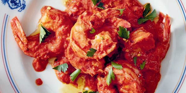 Saucy shrimp alla vodka