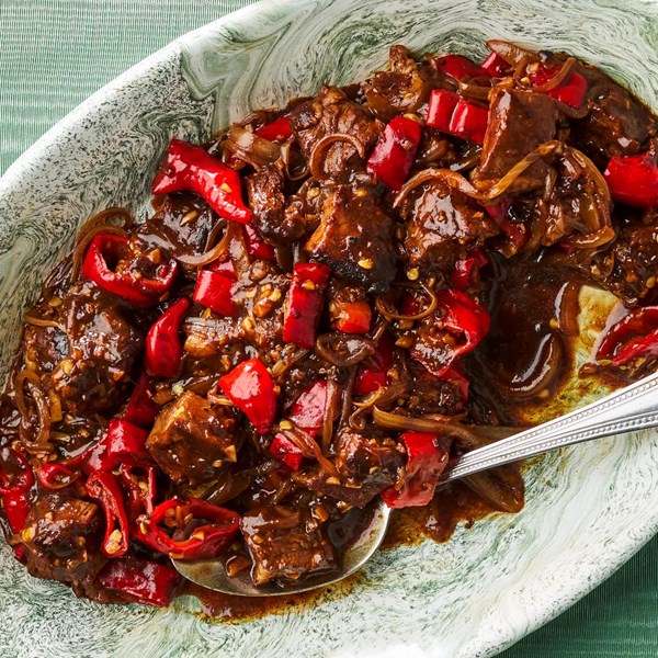 Saucy steak and pepper stir-fry
