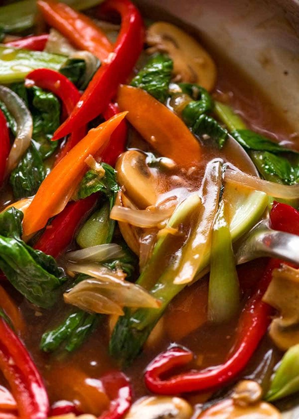 Saucy vegetable stir fry