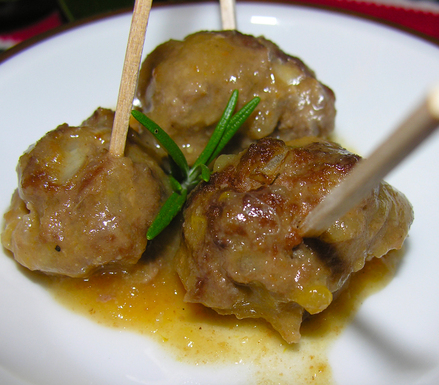 Sauerbraten meatballs 