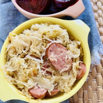Sauerkraut and kielbasa
