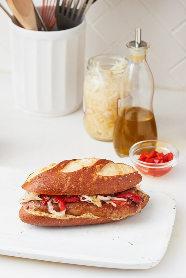 Sauerkraut and sausage roll