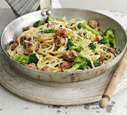 Sausage & broccoli carbonara