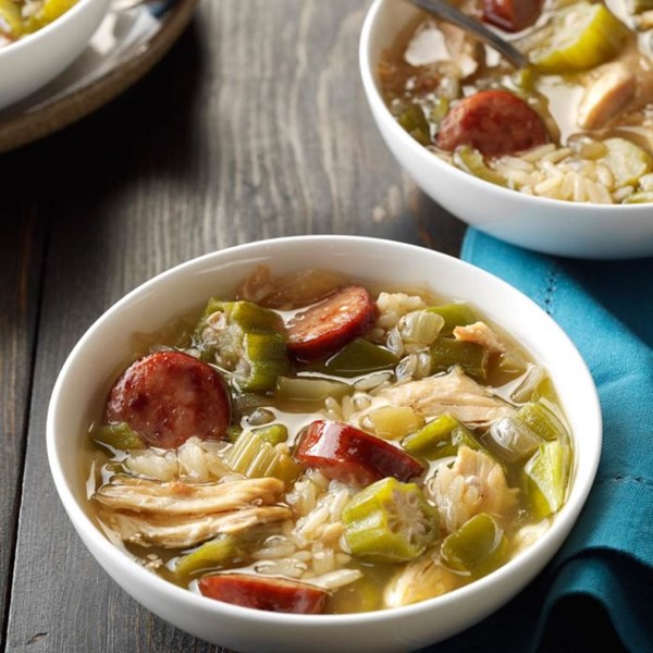 Sausage & chicken gumbo 