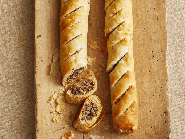 Sausage & mushroom strudels