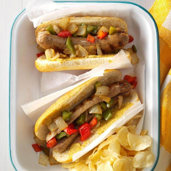 Sausage & pepper sandwiches