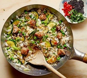 Sausage & soy fried rice