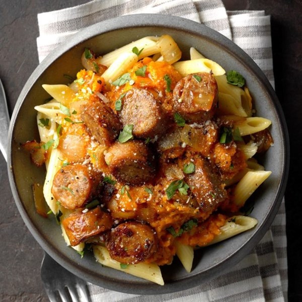 Sausage & squash penne