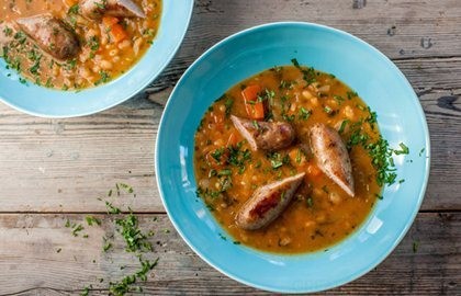 Sausage and baked bean casserole