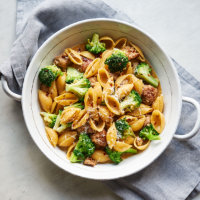 Sausage and broccoli one-pan pasta