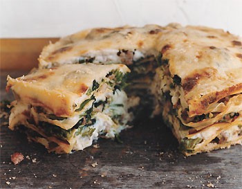 Sausage and broccoli rabe torta