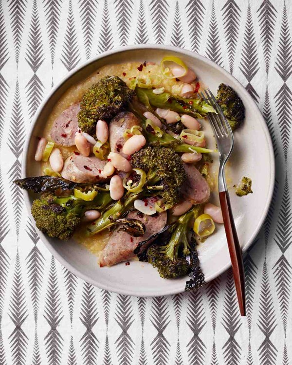 Sausage and broccoli with pepperoncini sauce